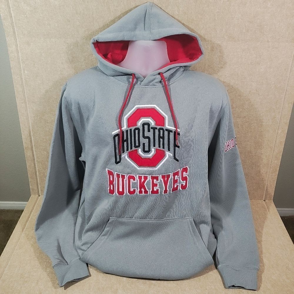 Ohio State Buckeyes Gray Long Sleeve Hoodie #L